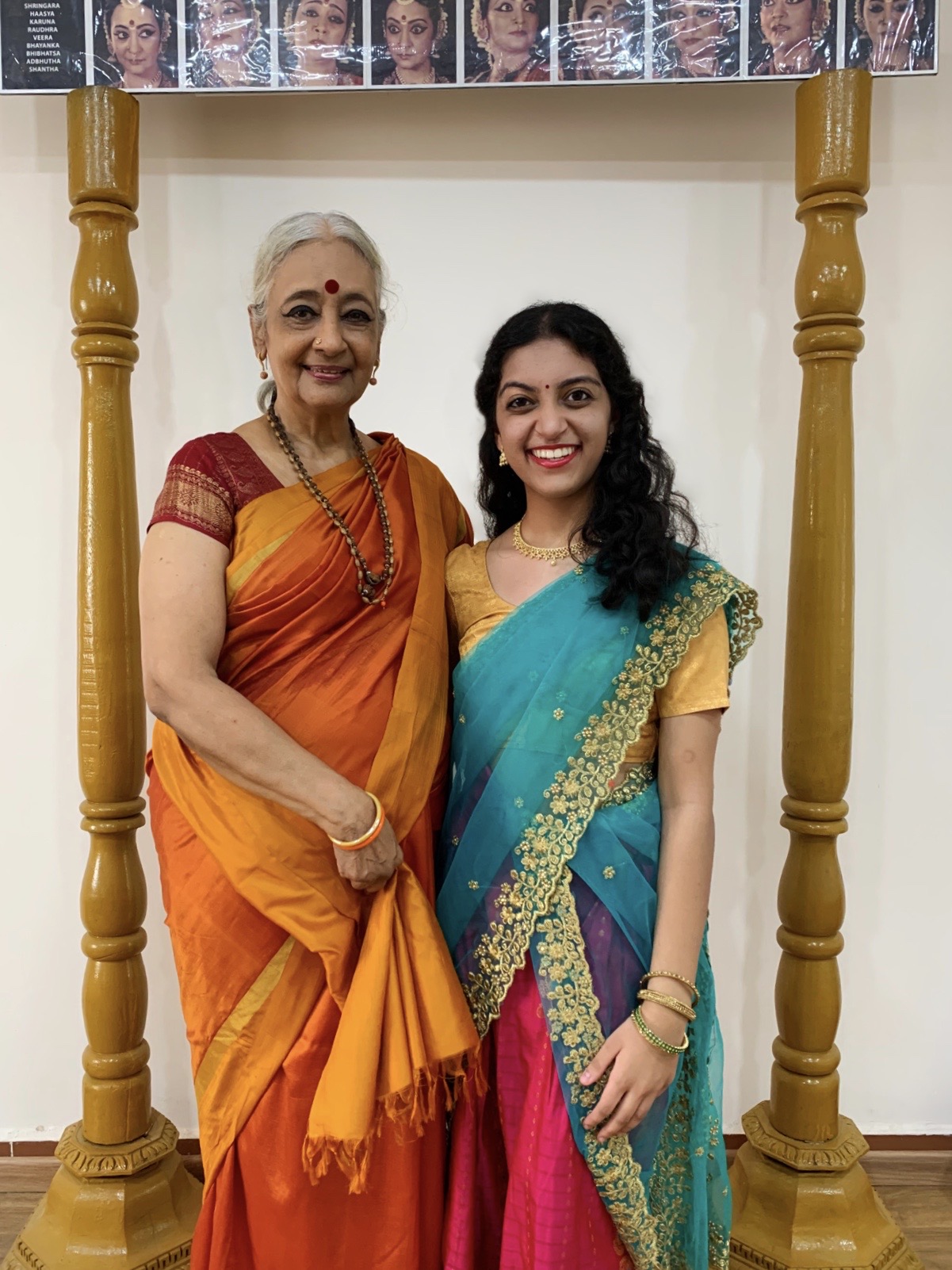 Aarushi Lakhi with Padma Shri awardee Sudharani Ragupathy