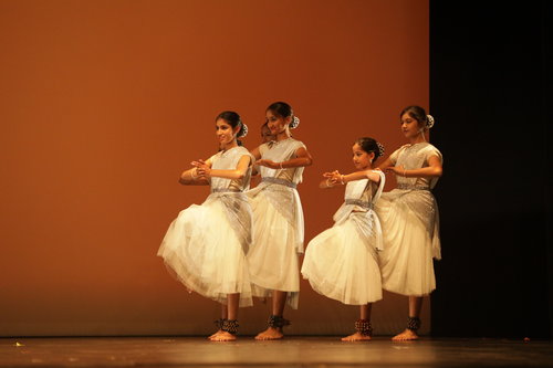 Dancers as geese in Silambam Houston's production Kavya